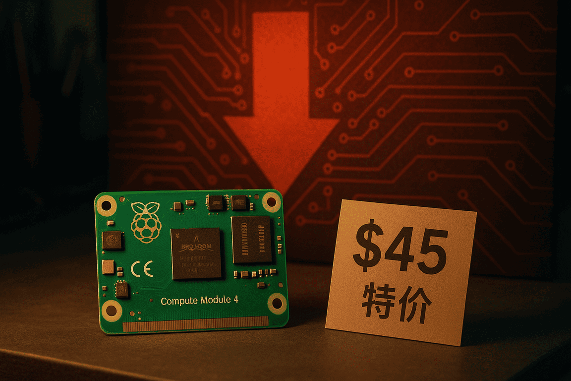 CM4 大跳水！45 美元抱走 4 GB 版，创客们的钱包算是保住了
